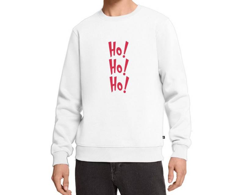 Spreadshirt Sweatshirt Ho Ho Ho Weihnachtsmotiv Lustig Santa Look Herren Premium Pullover (1-tlg) von Spreadshirt