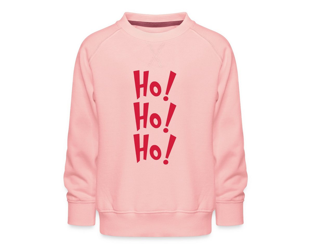 Spreadshirt Sweatshirt Ho Ho Ho Weihnachtsmotiv Lustig Santa Look Kinder Premium Pullover (1-tlg) von Spreadshirt