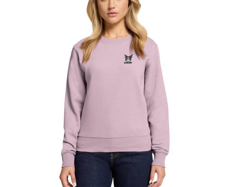 Spreadshirt Sweatshirt Kuromi Stick Portrait Damen Premium Pullover (1-tlg) von Spreadshirt