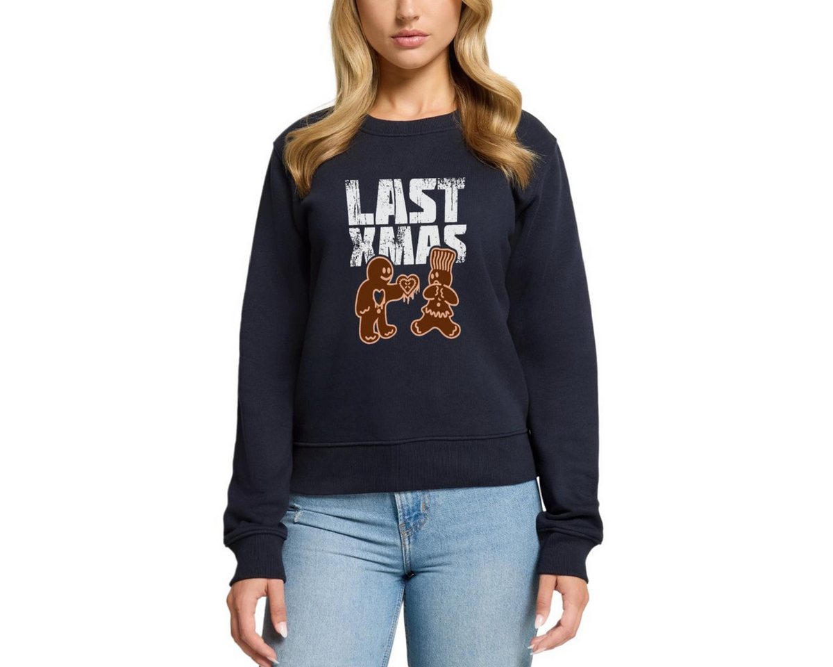 Spreadshirt Sweatshirt Last Xmas Lustig Lebkuchen Herz Weihnachten Damen Premium Pullover (1-tlg) von Spreadshirt
