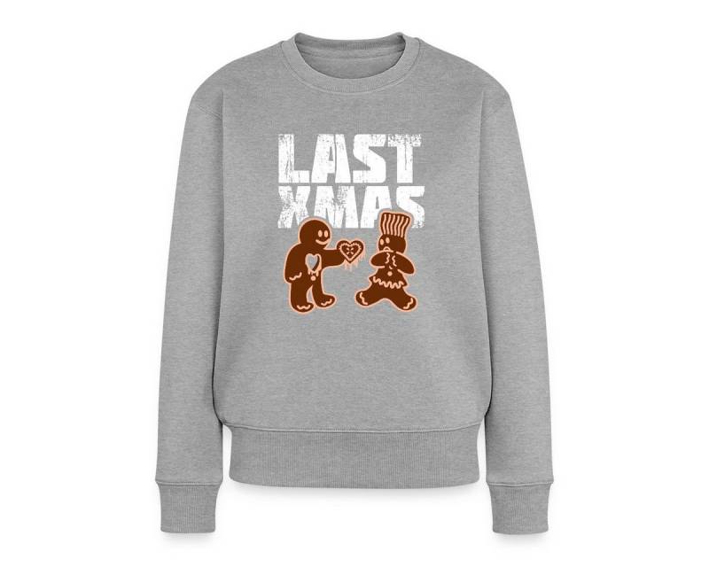 Spreadshirt Sweatshirt Last Xmas Lustig Lebkuchen Herz Weihnachten Damen Premium Pullover (1-tlg) von Spreadshirt