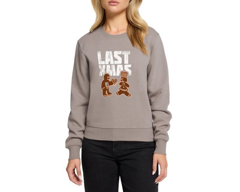 Spreadshirt Sweatshirt Last Xmas Lustig Lebkuchen Herz Weihnachten Damen Premium Pullover (1-tlg) von Spreadshirt