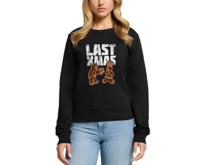 Spreadshirt Sweatshirt Last Xmas Lustig Lebkuchen Herz Weihnachten Damen Premium Pullover (1-tlg) von Spreadshirt