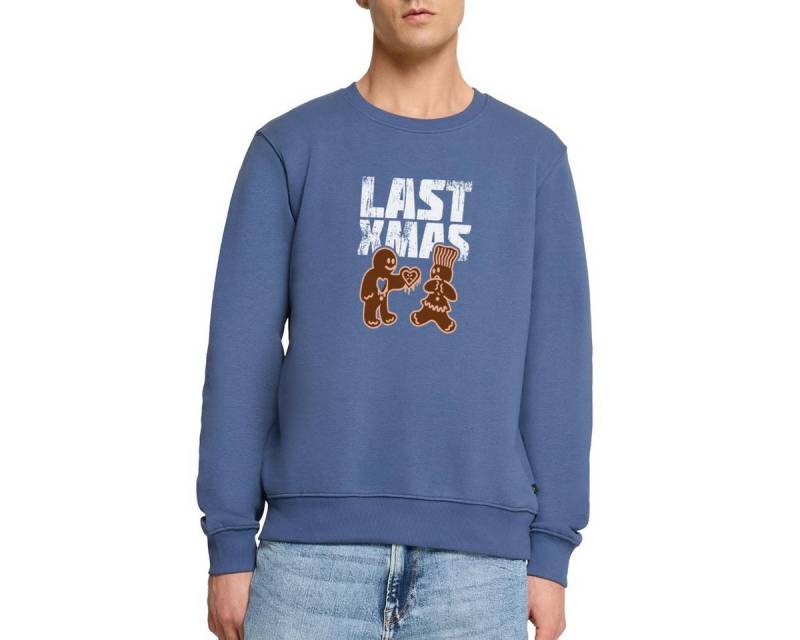 Spreadshirt Sweatshirt Last Xmas Lustig Lebkuchen Herz Weihnachten Herren Premium Pullover (1-tlg) von Spreadshirt