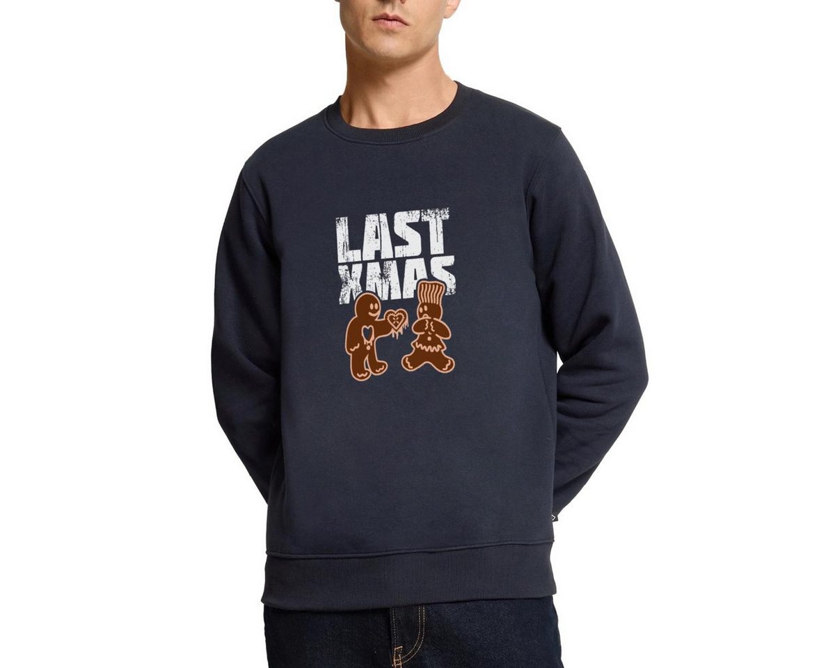 Spreadshirt Sweatshirt Last Xmas Lustig Lebkuchen Herz Weihnachten Herren Premium Pullover (1-tlg) von Spreadshirt