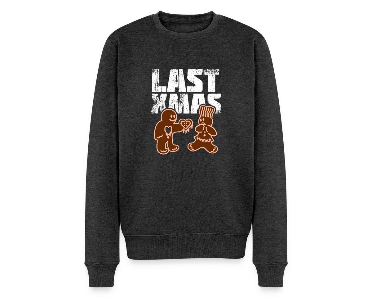 Spreadshirt Sweatshirt Last Xmas Lustig Lebkuchen Herz Weihnachten Herren Premium Pullover (1-tlg) von Spreadshirt