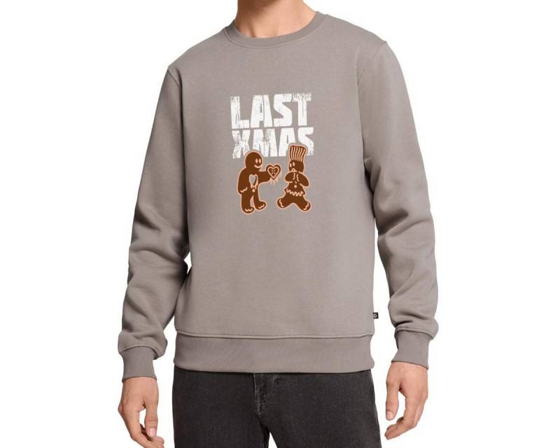 Spreadshirt Sweatshirt Last Xmas Lustig Lebkuchen Herz Weihnachten Herren Premium Pullover (1-tlg) von Spreadshirt