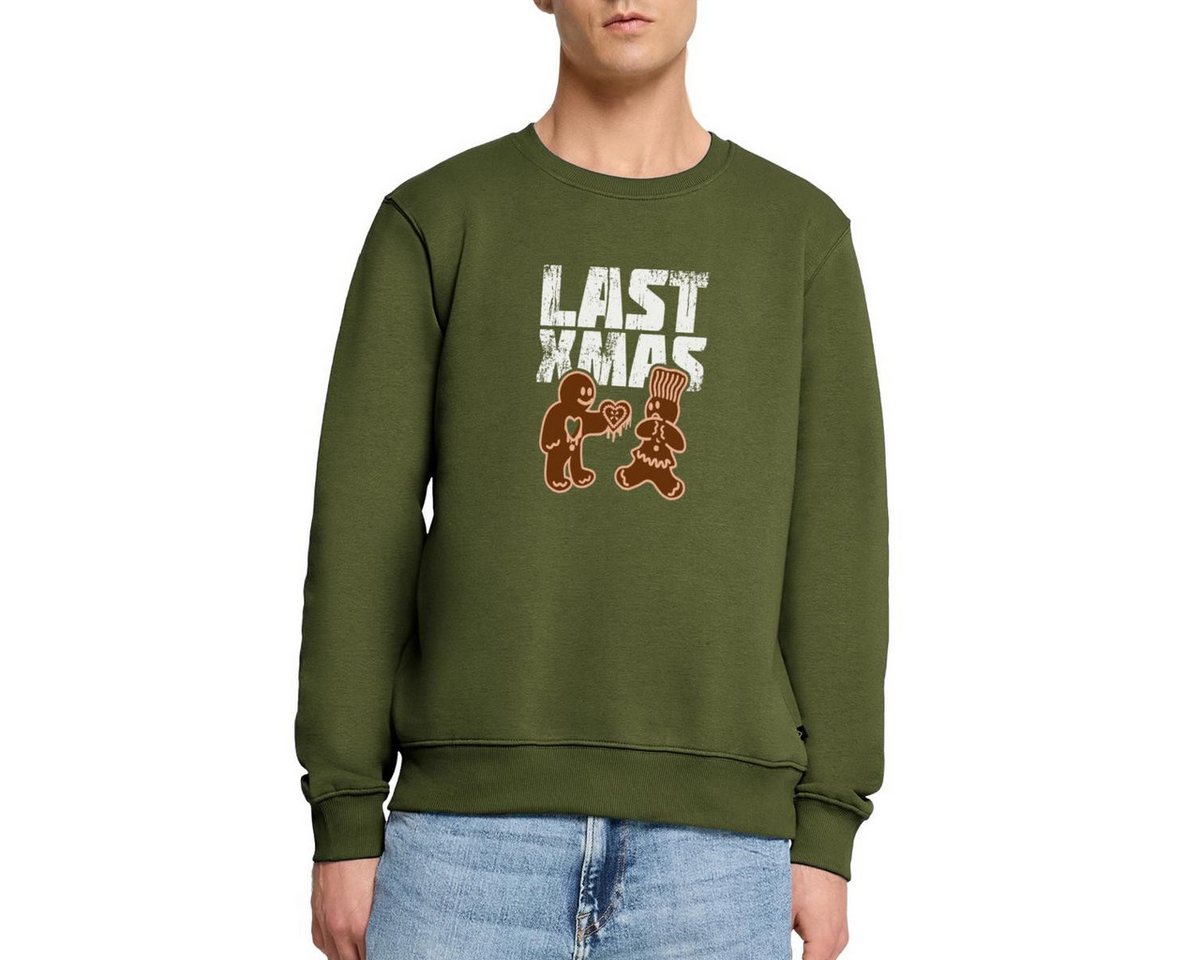 Spreadshirt Sweatshirt Last Xmas Lustig Lebkuchen Herz Weihnachten Herren Premium Pullover (1-tlg) von Spreadshirt