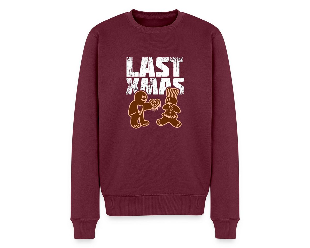 Spreadshirt Sweatshirt Last Xmas Lustig Lebkuchen Herz Weihnachten Herren Premium Pullover (1-tlg) von Spreadshirt