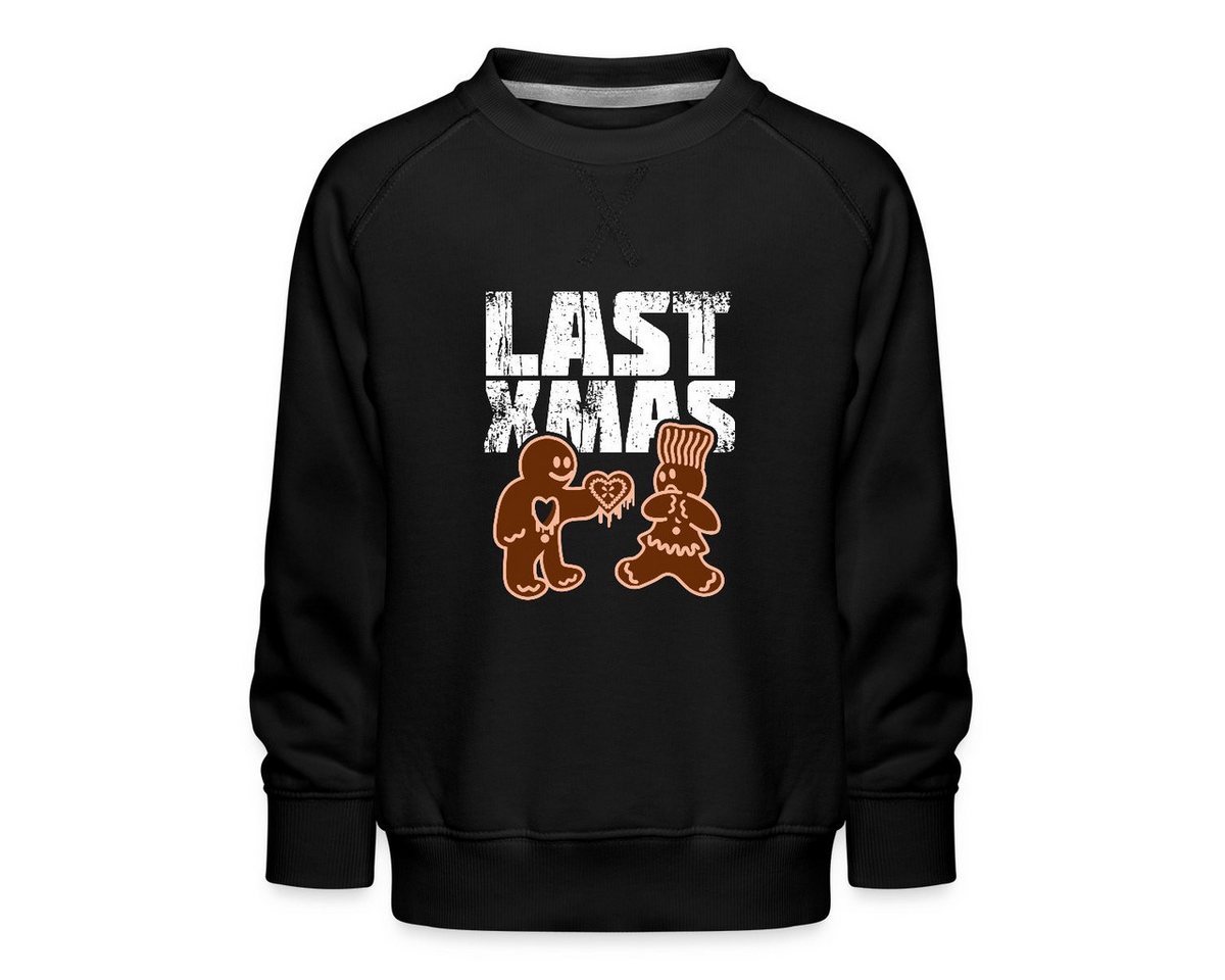 Spreadshirt Sweatshirt Last Xmas Lustig Lebkuchen Herz Weihnachten Kinder Premium Pullover (1-tlg) von Spreadshirt