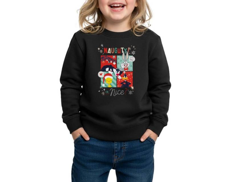 Spreadshirt Sweatshirt Looney Tunes Böse Oder Lieb Weihnachten Bugs Bunny REGULAR FIT Kinder/ (1-tlg) von Spreadshirt