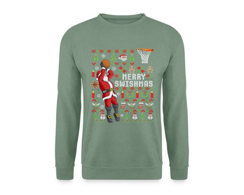 Spreadshirt Sweatshirt Merry Swishmas Ugly Christmas Basketball Unisex Pullover (1-tlg) von Spreadshirt