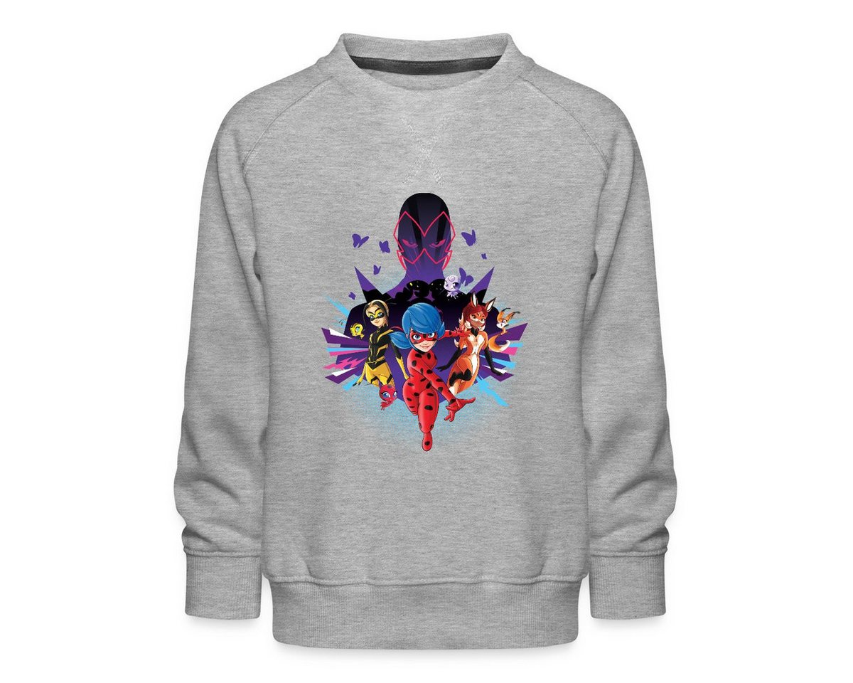 Spreadshirt Sweatshirt Miraculous Superhelden vs Hawk Moth Kinder Premium Pullover (1-tlg) von Spreadshirt