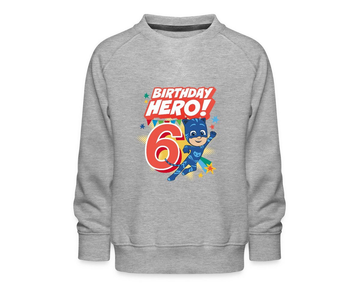 Spreadshirt Sweatshirt PJ Masks Catboy Birthday Hero 6. Geburtstag Kinder Premium Pullover (1-tlg) von Spreadshirt