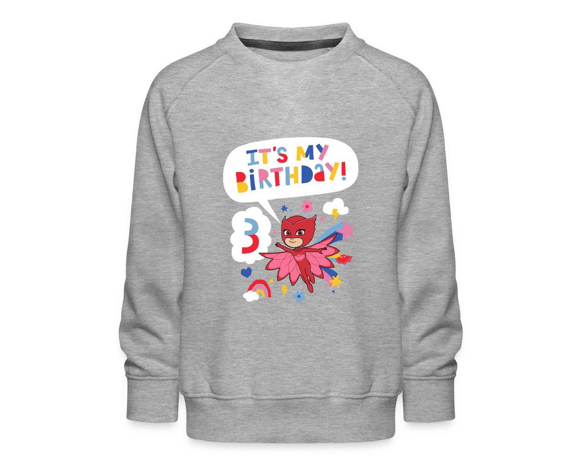 Spreadshirt Sweatshirt PJ Masks Eulette Geburtstags Design 3. Geburtstag Kinder Premium Pullo (1-tlg) von Spreadshirt