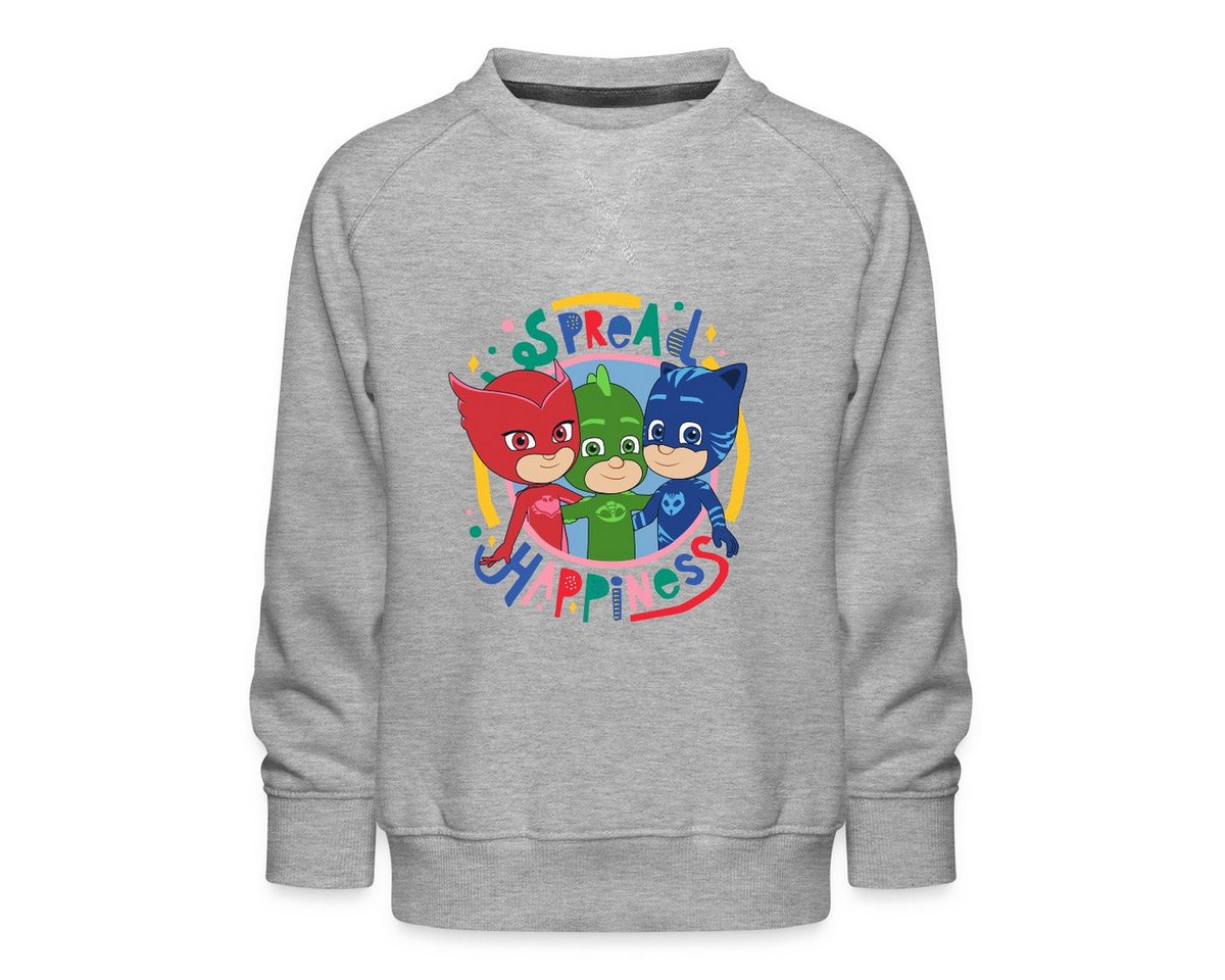 Spreadshirt Sweatshirt PJ Masks Gruppenbild Eulette Gekko Catboy Kinder Premium Pullover (1-tlg) von Spreadshirt