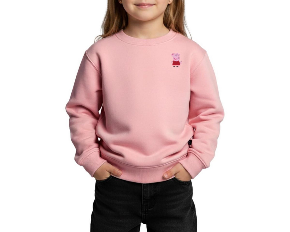 Spreadshirt Sweatshirt Peppa Wutz Brustdesign Stick REGULAR FIT Kinder/Teenager Premium Bio C (1-tlg) von Spreadshirt
