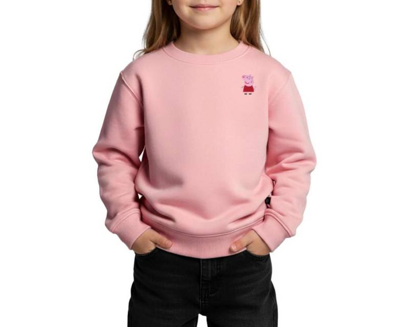 Spreadshirt Sweatshirt Peppa Wutz Brustdesign Stick REGULAR FIT Kinder/Teenager Premium Bio C (1-tlg) von Spreadshirt
