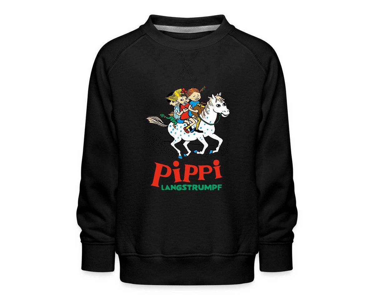 Spreadshirt Sweatshirt Pippi Langstrumpf Ausritt Mit Annika Und Tommy Kinder Premium Pullover (1-tlg) von Spreadshirt