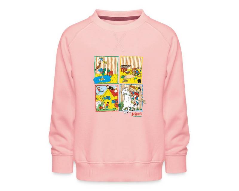 Spreadshirt Sweatshirt Pippi Langstrumpf Und Ihre Freunde Kacheln Kinder Premium Pullover (1-tlg) von Spreadshirt