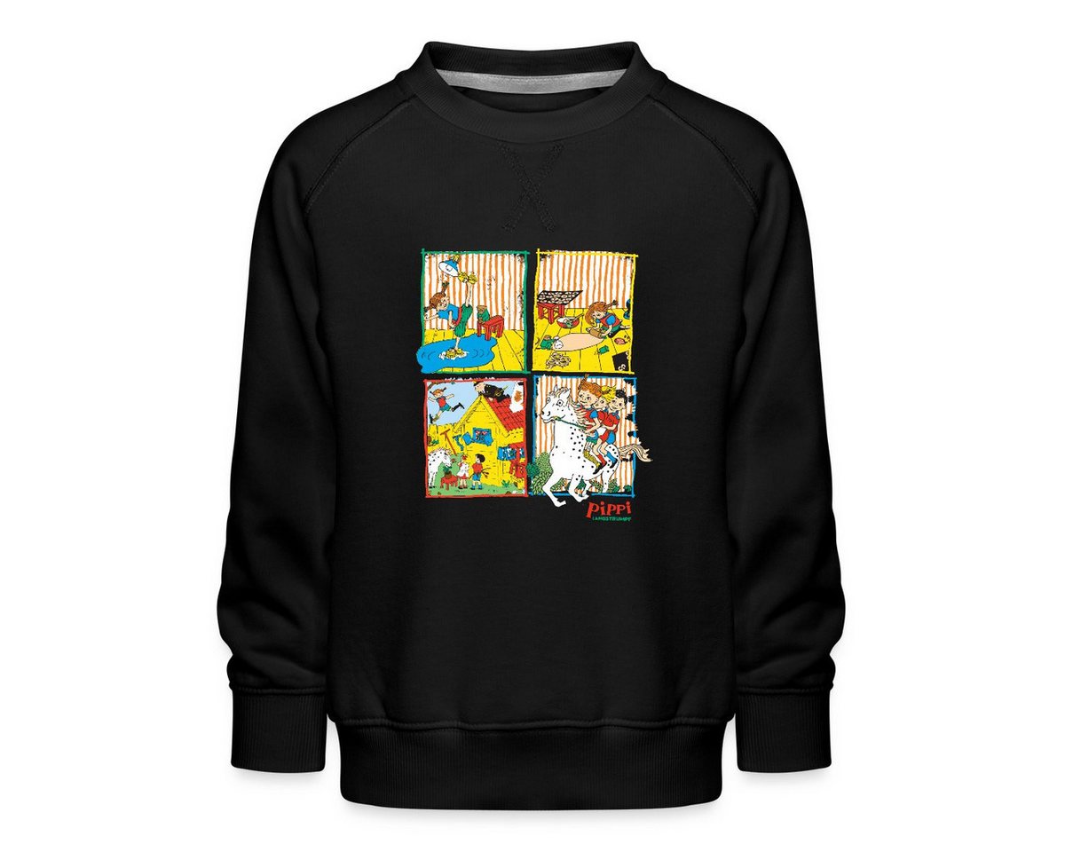 Spreadshirt Sweatshirt Pippi Langstrumpf Und Ihre Freunde Kacheln Kinder Premium Pullover (1-tlg) von Spreadshirt