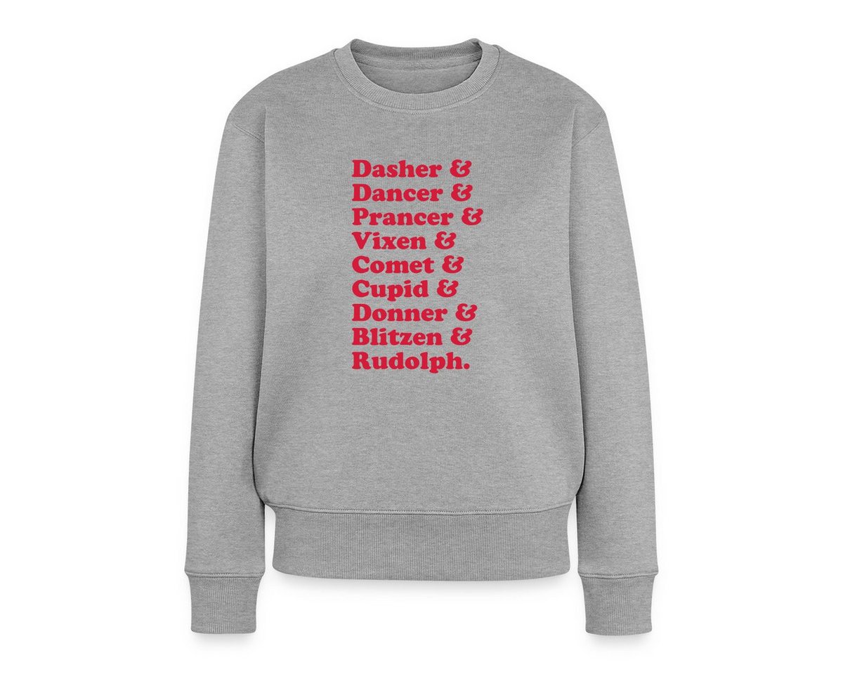 Spreadshirt Sweatshirt Rentiere Des Weihnachtsmanns Xmas Look Damen Premium Pullover (1-tlg) von Spreadshirt