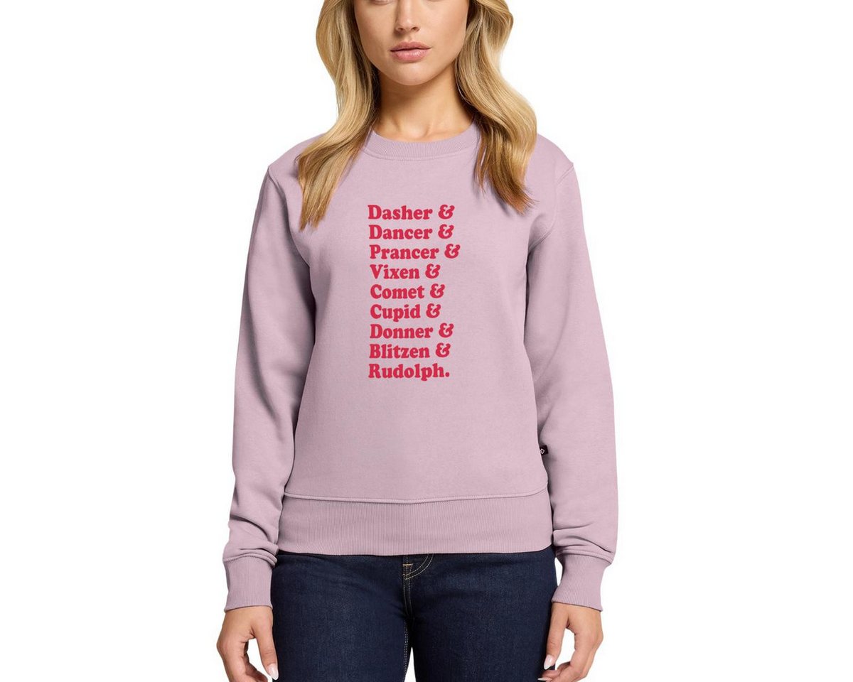 Spreadshirt Sweatshirt Rentiere Des Weihnachtsmanns Xmas Look Damen Premium Pullover (1-tlg) von Spreadshirt