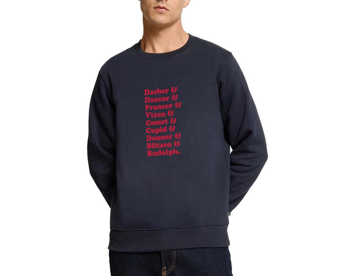Spreadshirt Sweatshirt Rentiere Des Weihnachtsmanns Xmas Look Herren Premium Pullover (1-tlg) von Spreadshirt