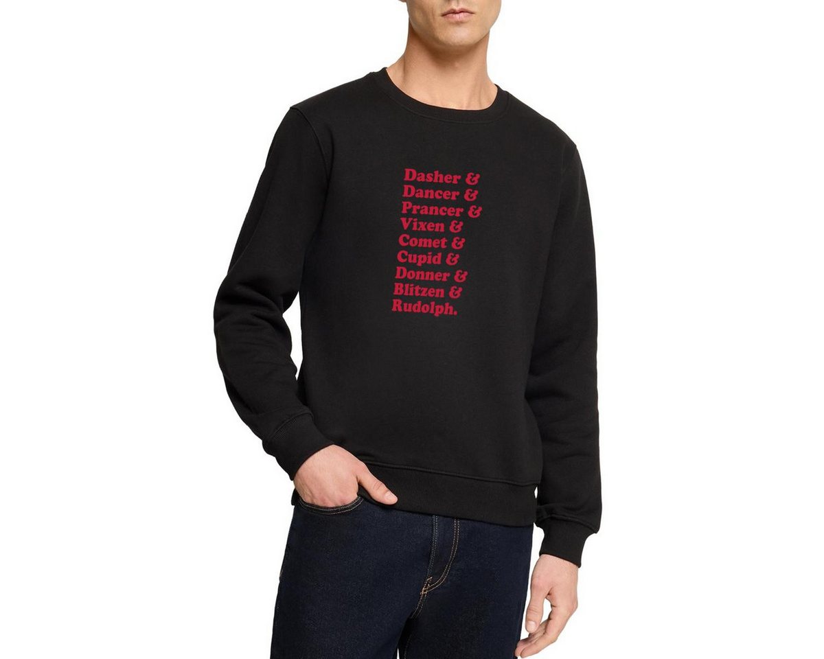 Spreadshirt Sweatshirt Rentiere Des Weihnachtsmanns Xmas Look Herren Premium Pullover (1-tlg) von Spreadshirt
