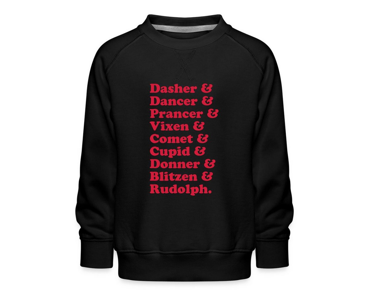 Spreadshirt Sweatshirt Rentiere Des Weihnachtsmanns Xmas Look Kinder Premium Pullover (1-tlg) von Spreadshirt