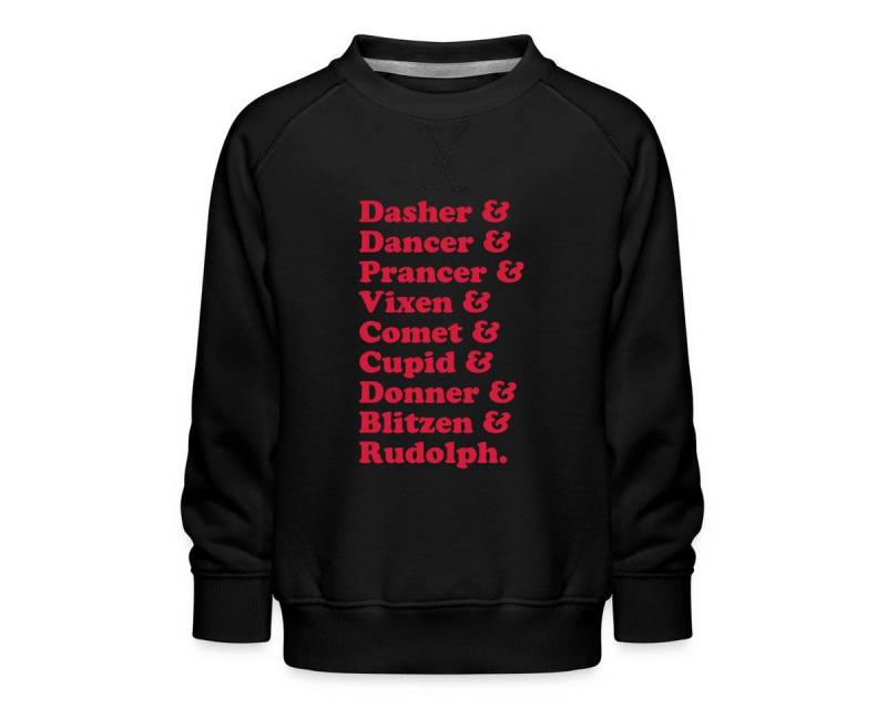 Spreadshirt Sweatshirt Rentiere Des Weihnachtsmanns Xmas Look Kinder Premium Pullover (1-tlg) von Spreadshirt