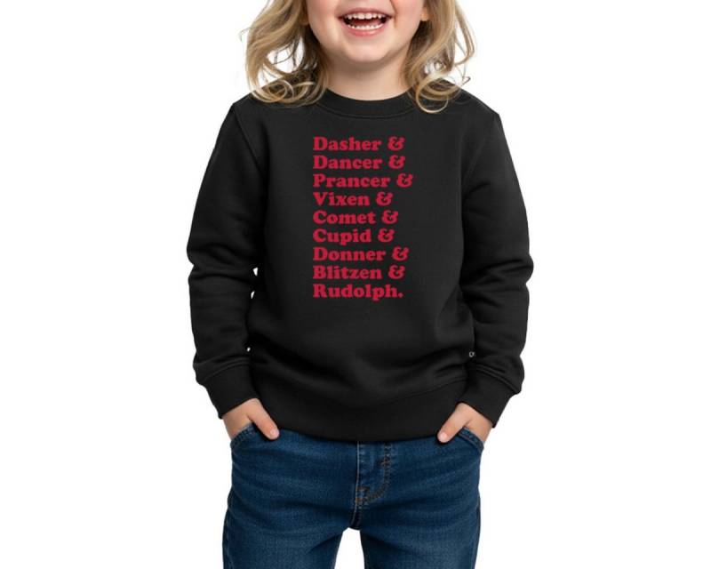 Spreadshirt Sweatshirt Rentiere Des Weihnachtsmanns Xmas Look REGULAR FIT Kinder/Teenager Pre (1-tlg) von Spreadshirt