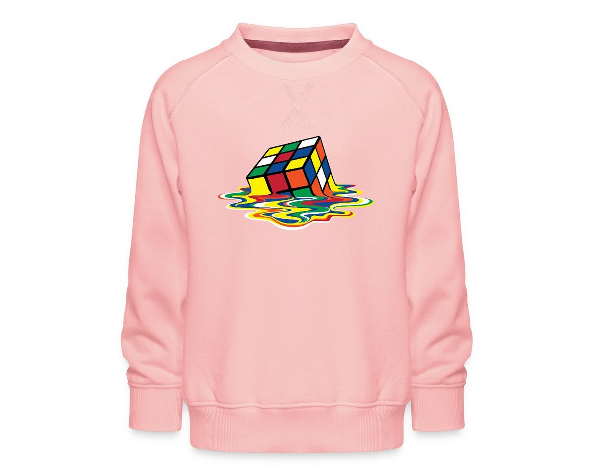 Spreadshirt Sweatshirt Rubik's Cube Zauberwürfel Melting Cube Kinder Premium Pullover (1-tlg) von Spreadshirt