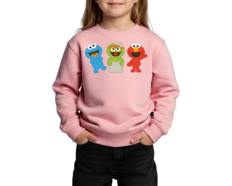Spreadshirt Sweatshirt Sesamstraße Baby Krümelmonster, Oscar & Elmo REGULAR FIT Kinder/Teenag (1-tlg) von Spreadshirt