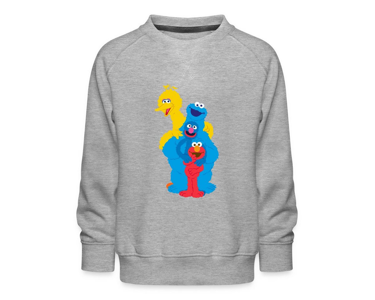 Spreadshirt Sweatshirt Sesamstraße Elmo Grobi Krümelmonster Bibo Kinder Premium Pullover (1-tlg) von Spreadshirt