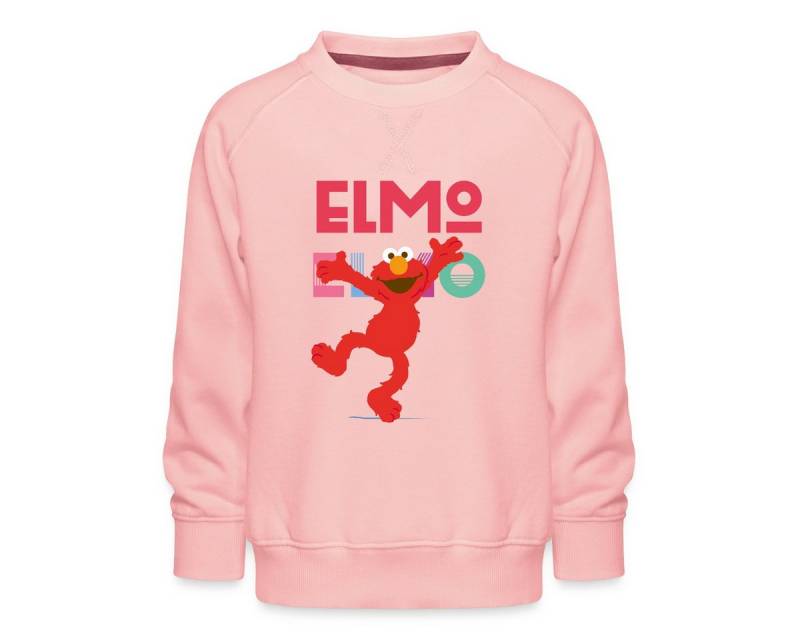 Spreadshirt Sweatshirt Sesamstraße Elmo Springt vor Freude Kinder Premium Pullover (1-tlg) von Spreadshirt