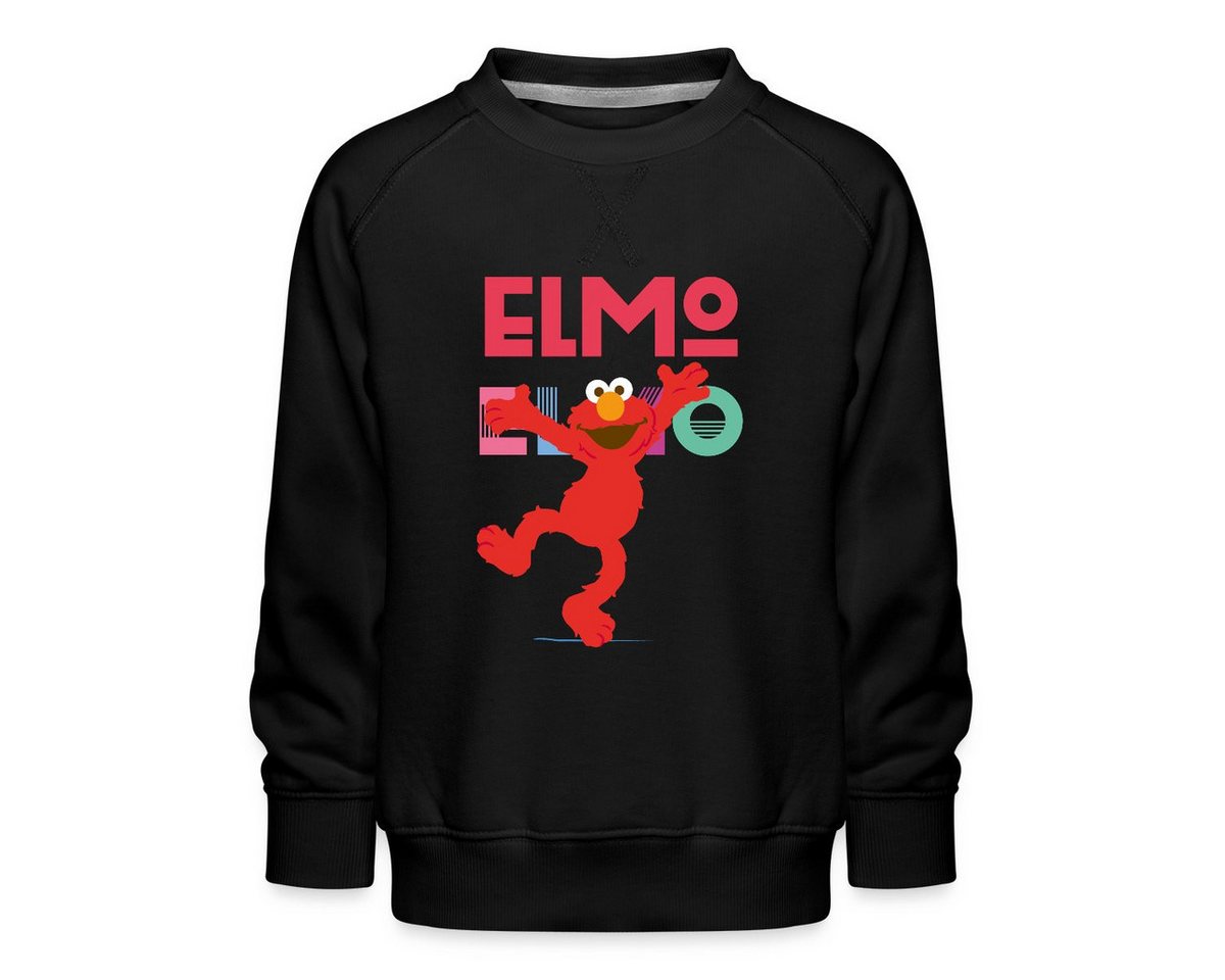 Spreadshirt Sweatshirt Sesamstraße Elmo Springt vor Freude Kinder Premium Pullover (1-tlg) von Spreadshirt