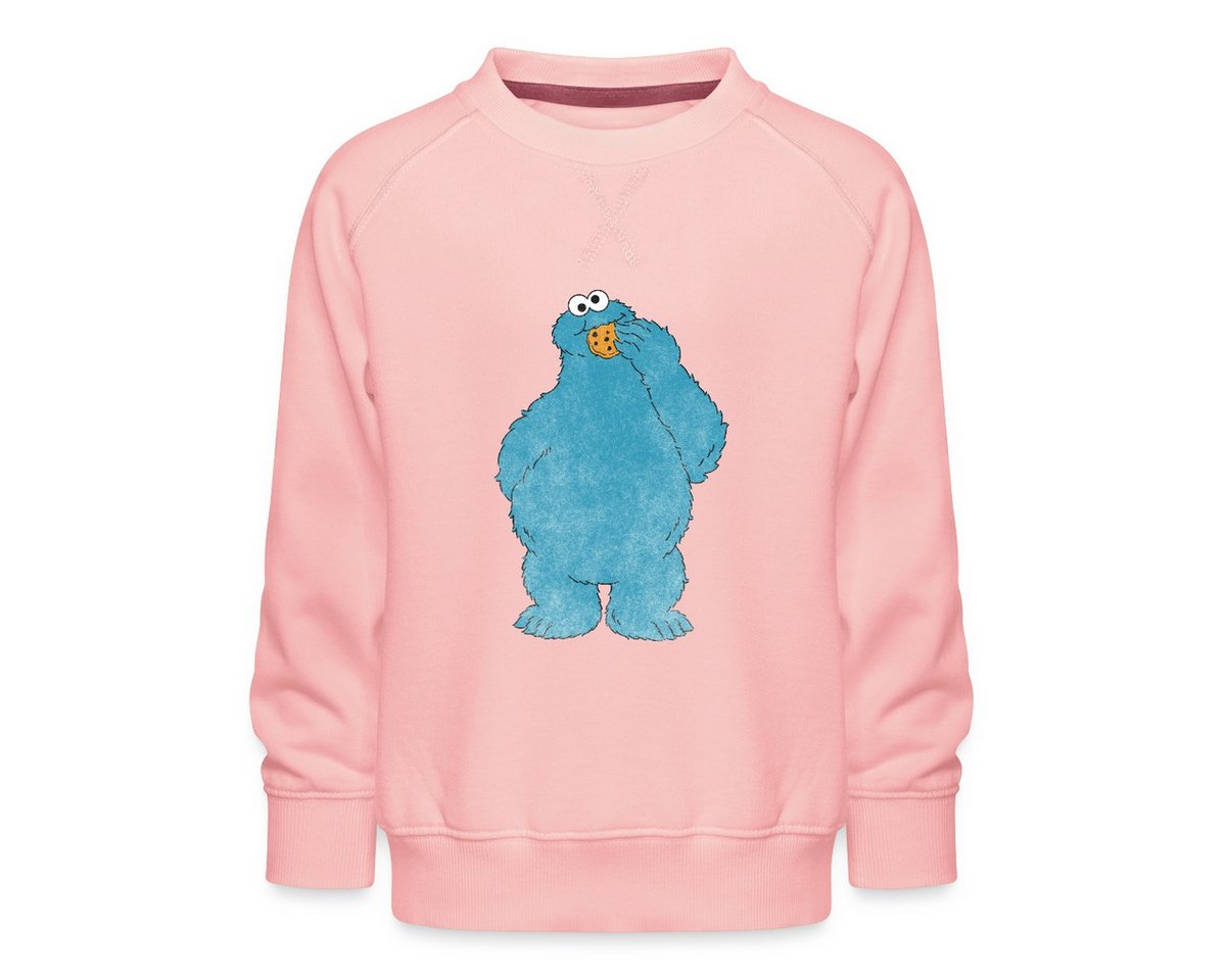 Spreadshirt Sweatshirt Sesamstraße Krümelmonster Naschen Kinder Premium Pullover (1-tlg) von Spreadshirt