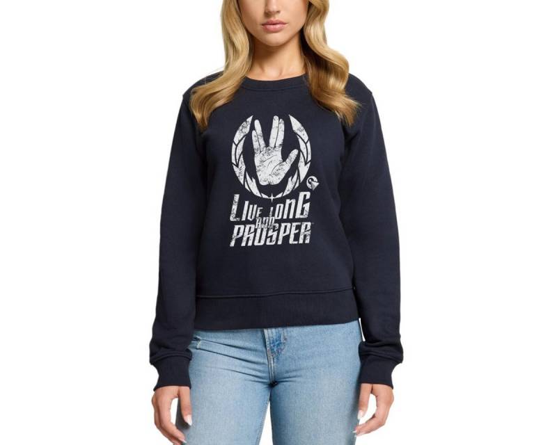 Spreadshirt Sweatshirt Star Trek Discovery LLAP Vulkanier Damen Premium Pullover (1-tlg) von Spreadshirt