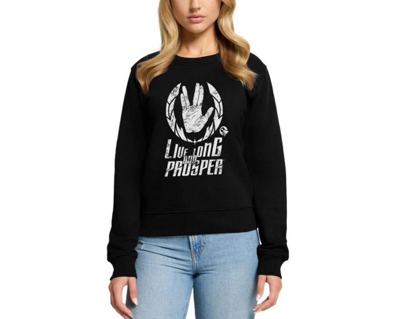 Spreadshirt Sweatshirt Star Trek Discovery LLAP Vulkanier Damen Premium Pullover (1-tlg) von Spreadshirt