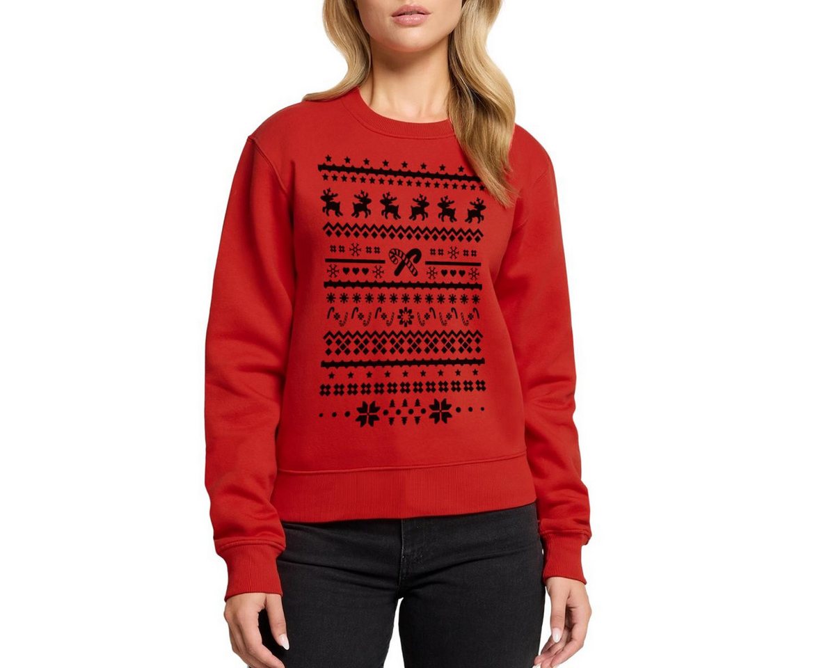 Spreadshirt Sweatshirt Ugly Christmas Sweater Retro Lustig Weihnachten Damen Premium Pullover (1-tlg) von Spreadshirt