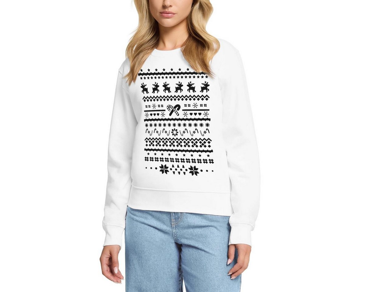 Spreadshirt Sweatshirt Ugly Christmas Sweater Retro Lustig Weihnachten Damen Premium Pullover (1-tlg) von Spreadshirt
