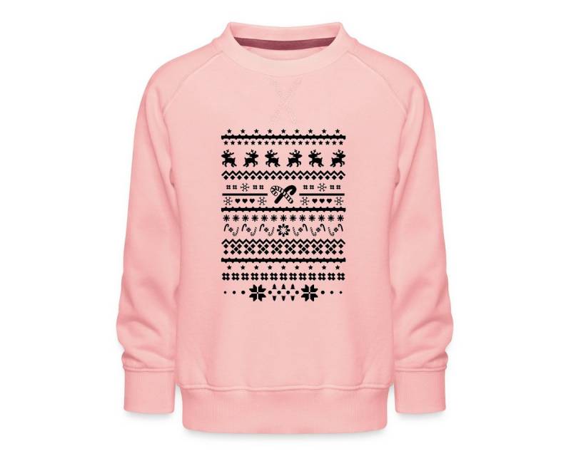 Spreadshirt Sweatshirt Ugly Christmas Sweater Retro Lustig Weihnachten Kinder Premium Pullove (1-tlg) von Spreadshirt