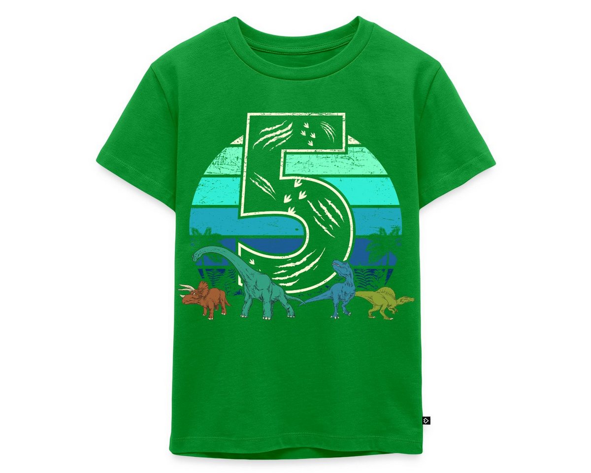 Spreadshirt T-Shirt 5. Geburtstag Ich Bin Fünf Dino Dinosaurier Vintage Kinder Premium T-S (1-tlg) von Spreadshirt