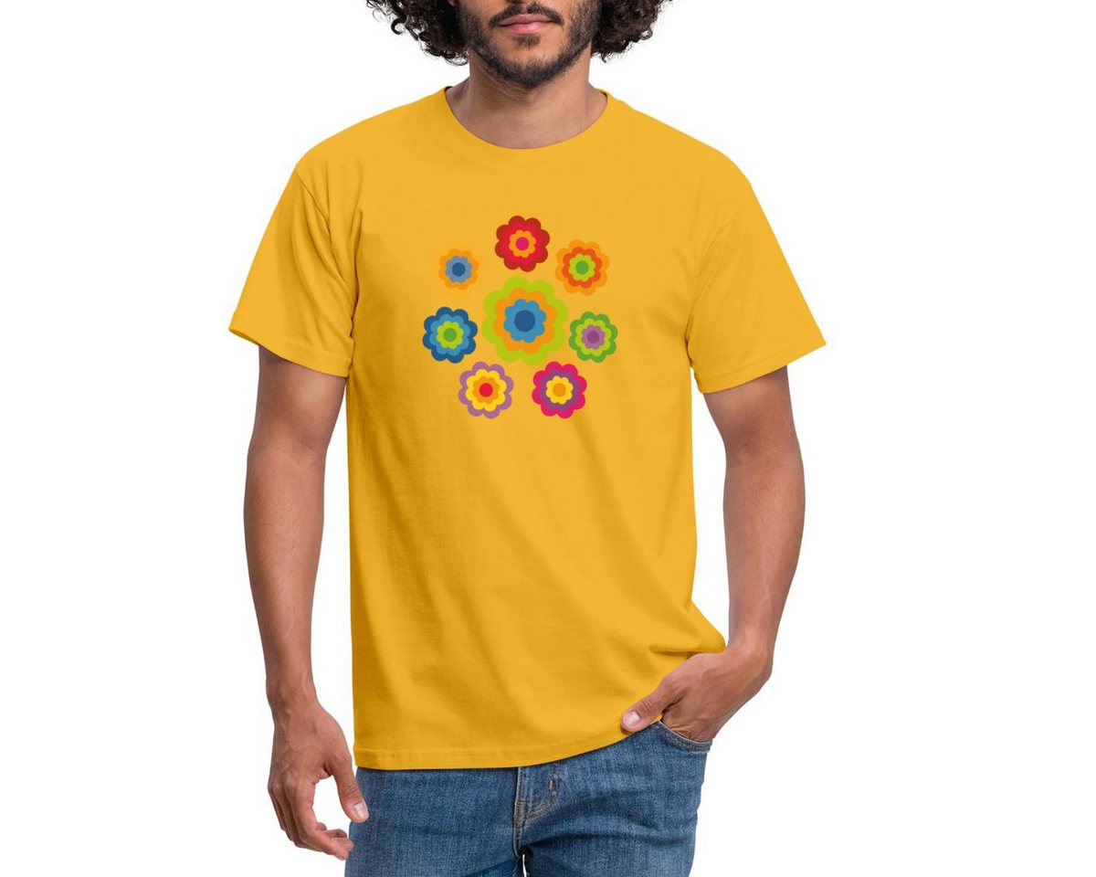 Spreadshirt T-Shirt 70er Jahre Hippie Flower Power Kostüm Blumen Outfit Männer T-Shirt (1-tlg) von Spreadshirt