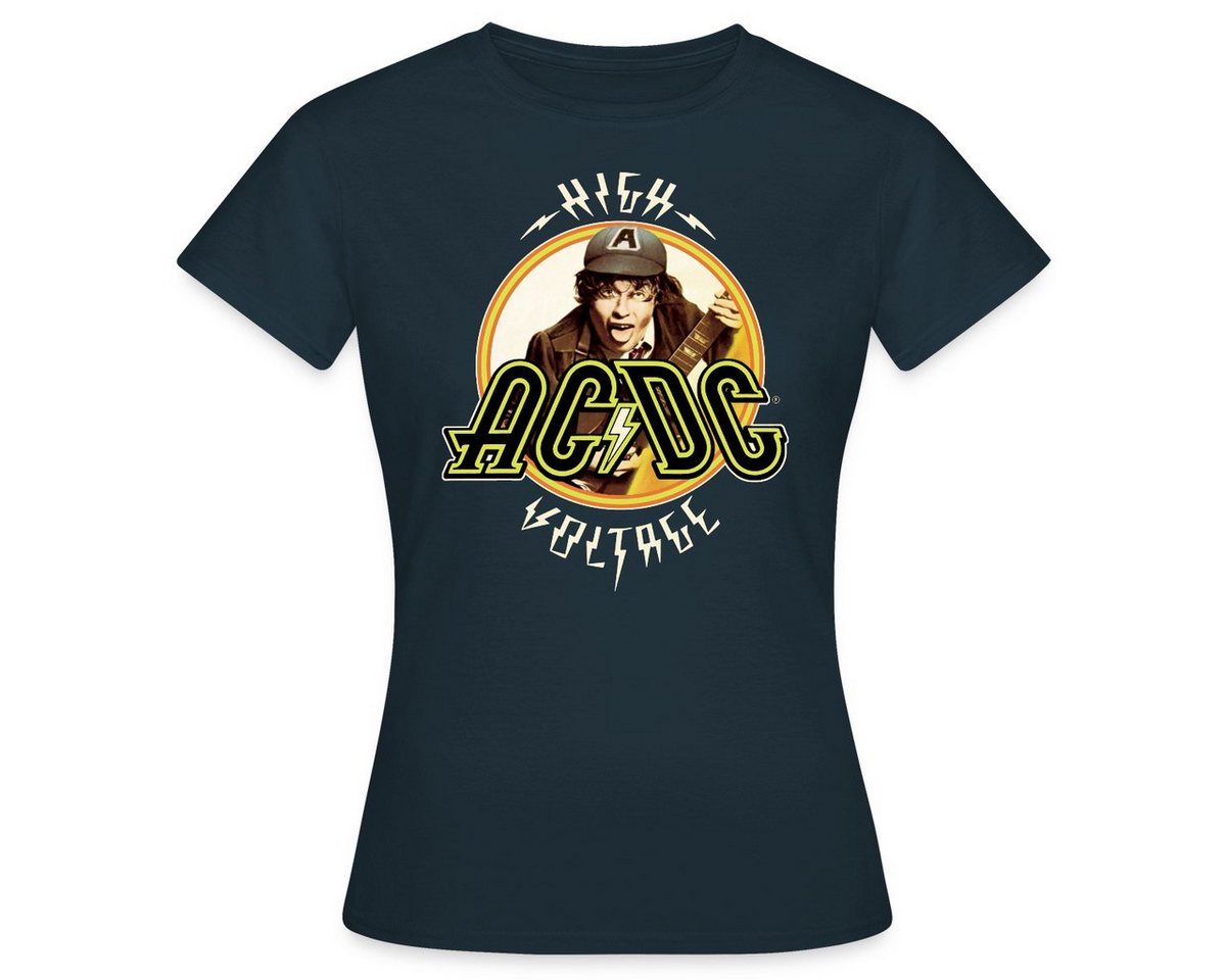 Spreadshirt T-Shirt AC/DC Logo High Voltage Angus Young Frauen T-Shirt (1-tlg) von Spreadshirt
