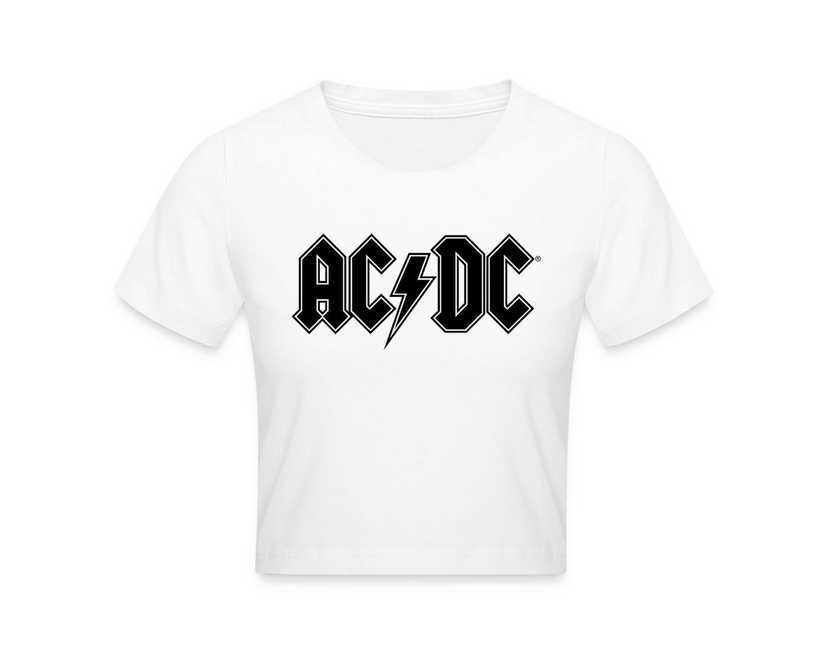 Spreadshirt T-Shirt AC/DC Schwarzes Logo Mit Blitz Crop T-Shirt (1-tlg) von Spreadshirt