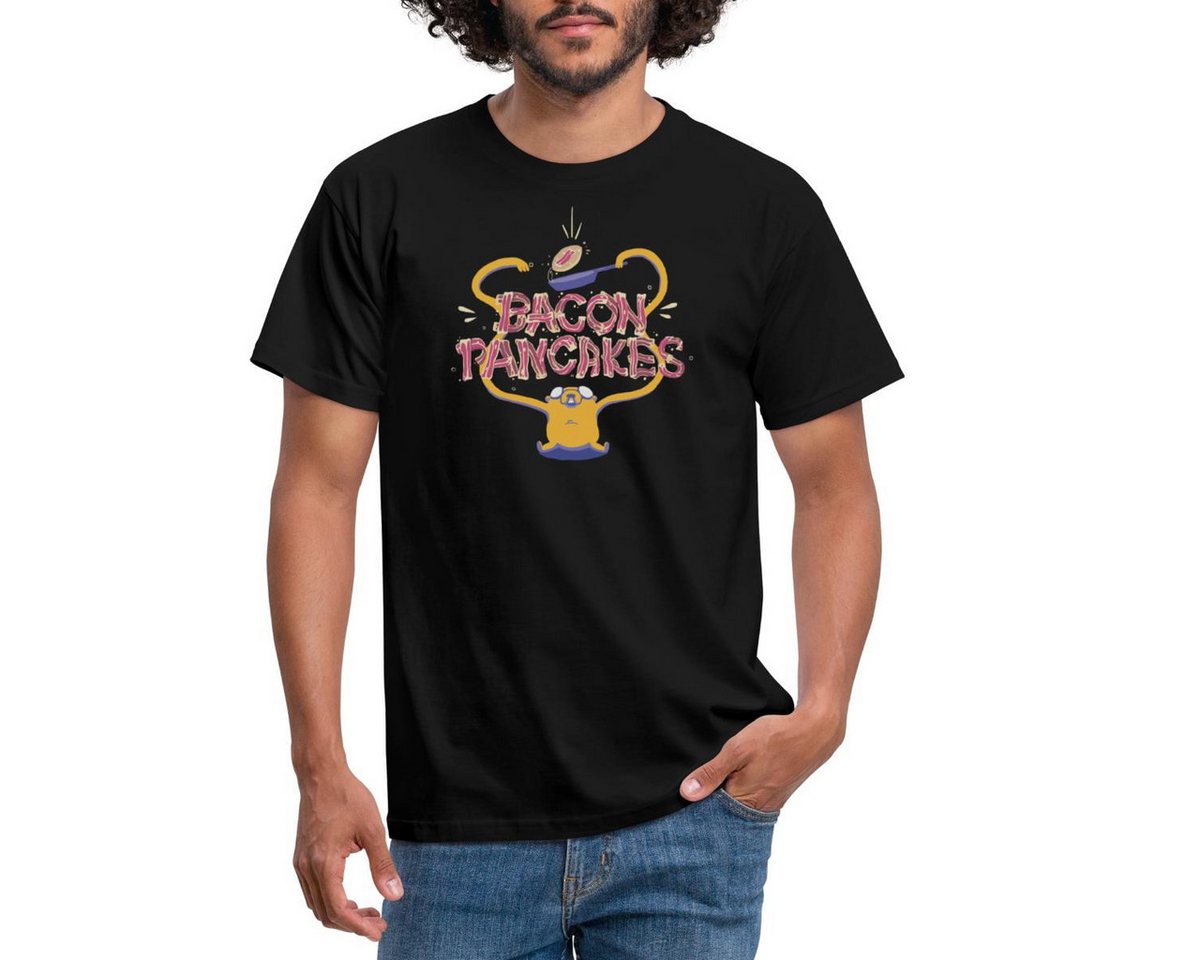 Spreadshirt T-Shirt Adventure Time Mit Finn Und Jake Bacon Pancakes Männer T-Shirt (1-tlg) von Spreadshirt