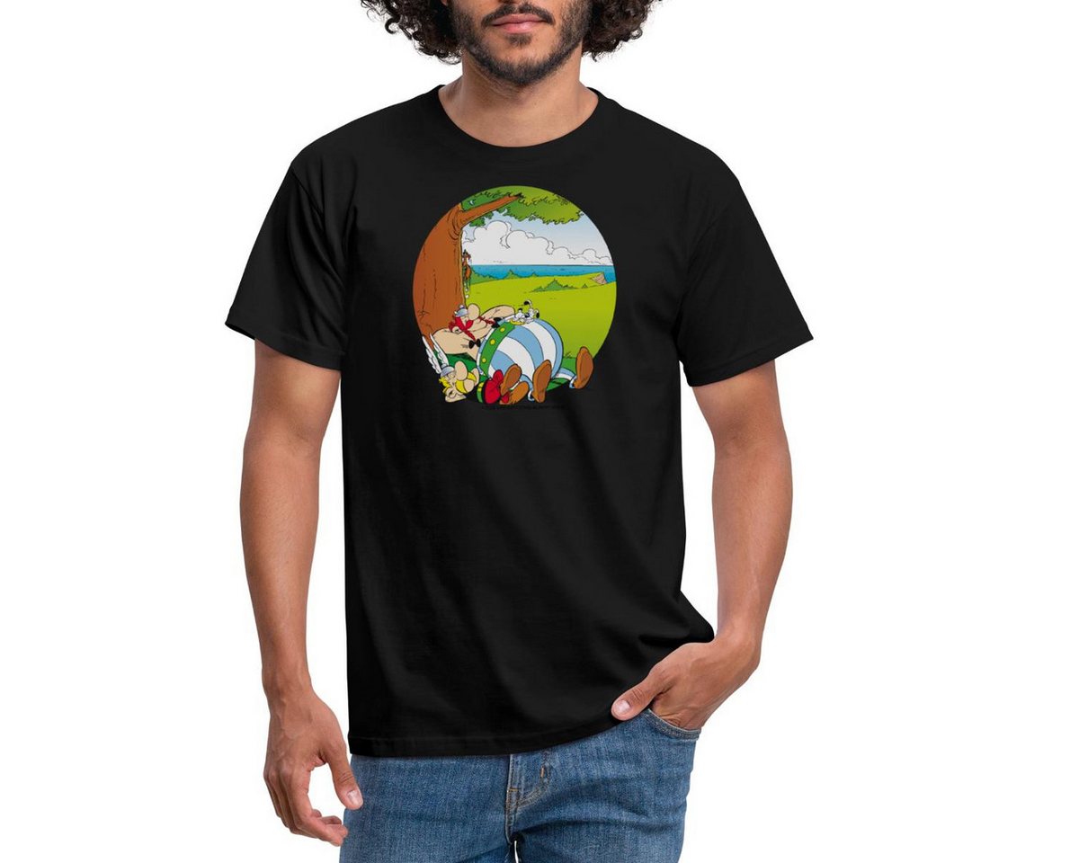 Spreadshirt T-Shirt Asterix & Obelix Machen Siesta Mit Idefix Männer T-Shirt (1-tlg) von Spreadshirt