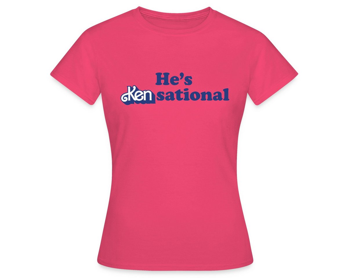 Spreadshirt T-Shirt Barbie Ken Design Lustiger Spruch He's Kensational Frauen T-Shirt (1-tlg) von Spreadshirt